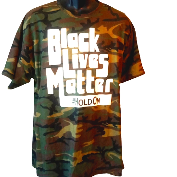 Port and Company Tops - BLACK LIVES MATTER Camo T-shirt
